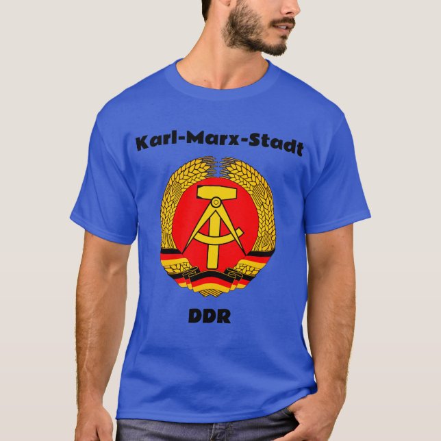 Camiseta Karl Marx Stadt, DDR, Alemanha Oriental, GDR - Che (Frente)