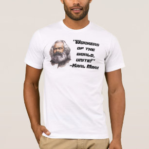 Camiseta Karl Marx "trabalhadores do mundo, une-se!"