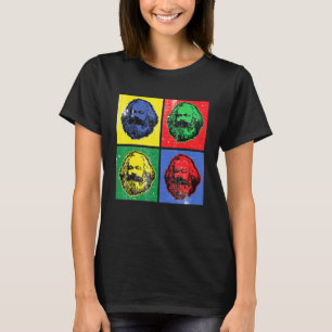Camiseta Karl Marx Vintage Retro-Pop Art Para O Socialismo 