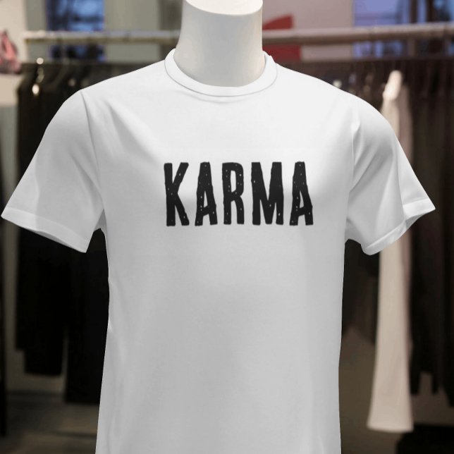 Camiseta Karma Black Text T-Shirt (Criador carregado)