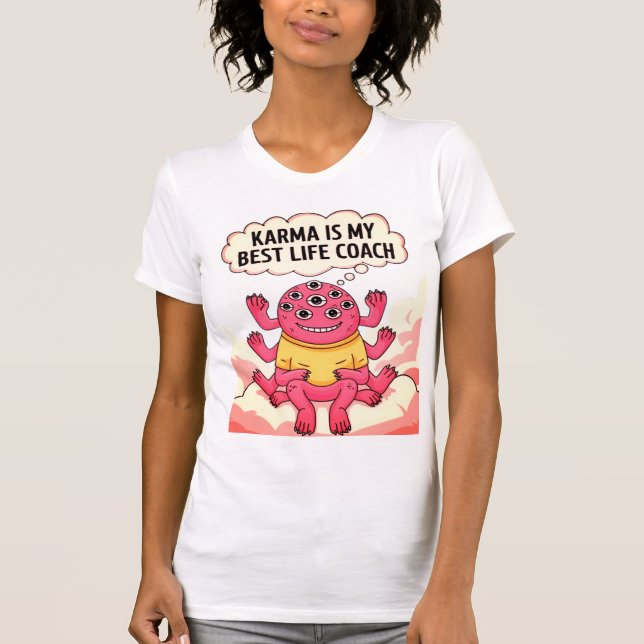 Camiseta Karma é minha melhor treinadora de vida (Frente)