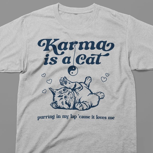 Camiseta Karma É Um Gato (Criador carregado)