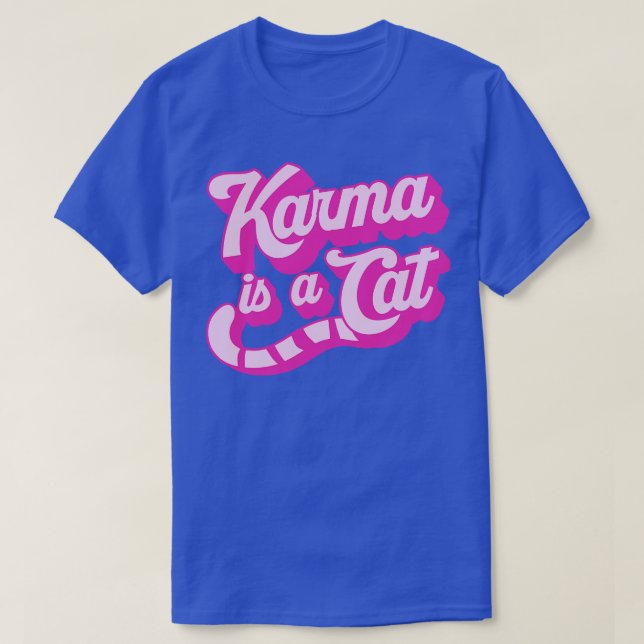 Camiseta Karma é um gato (Frente do Design)
