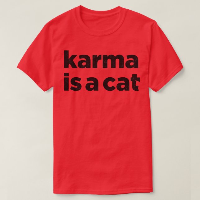 Camiseta Karma é um Gato Legal (Frente do Design)