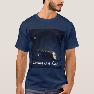 Camiseta Karma é um gato roncando no meu colo