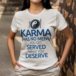 Camiseta Karma Não Tem Menu... Gráfico Yin Yang