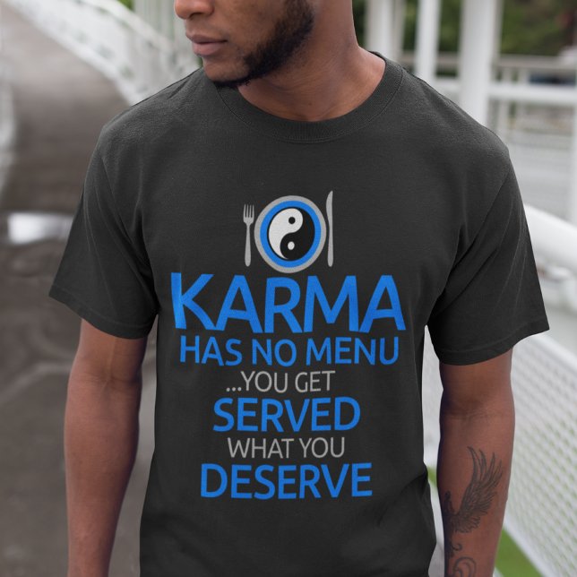 Camiseta Karma Não Tem Menu... Gráfico Yin Yang (Criador carregado)