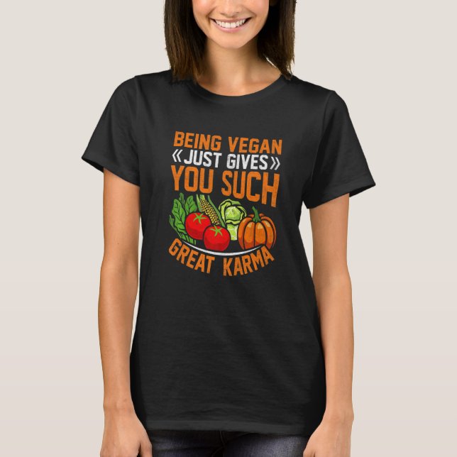 Camiseta karma quote For Plant Powered vegan vegetarian peo (Frente)