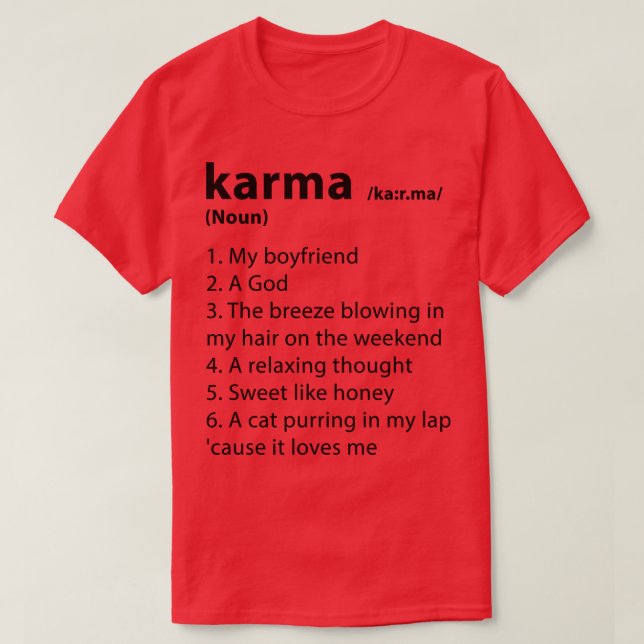 Camiseta Karma Significa 1 (Frente do Design)