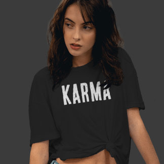 Camiseta Karma White Text T-Shirt