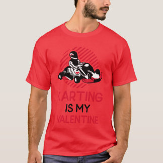 Camiseta Karting É Meu Namorado Desportista rapaz
