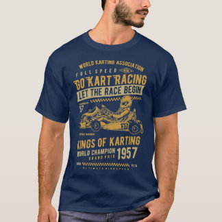 Camiseta Karting Gift Race Kart Crianças Adultos Vão Kart