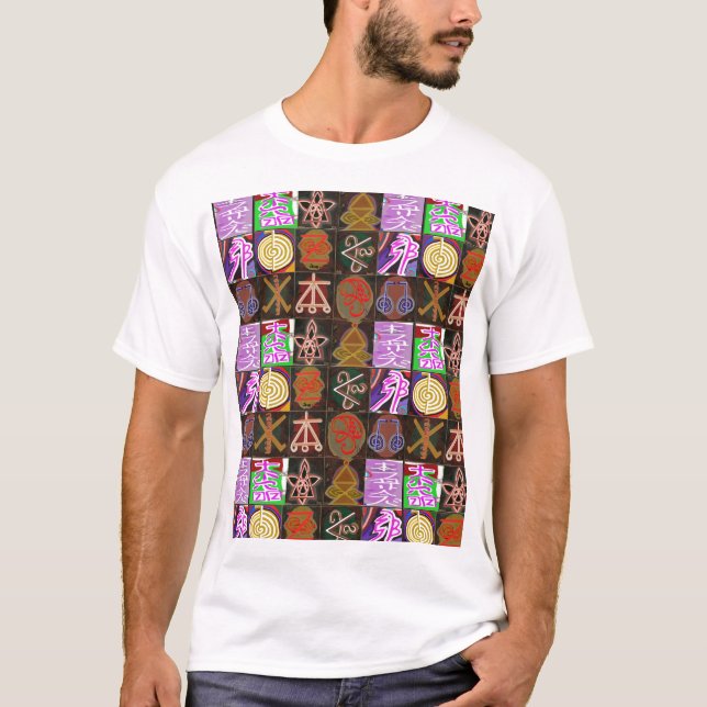 Camiseta KARUNA Reiki = presentes da cura cósmica da (Frente)