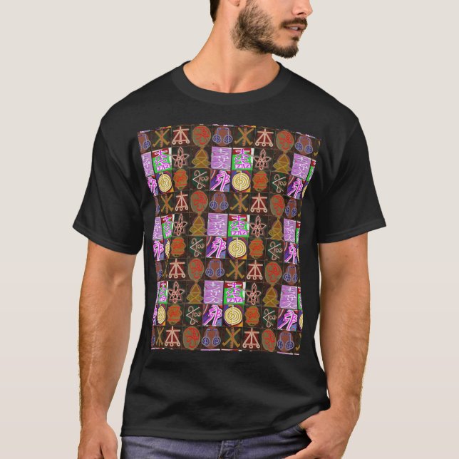 Camiseta KARUNA Reiki = presentes da cura cósmica da (Frente)