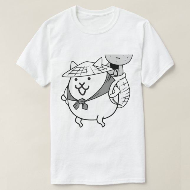 Camiseta Kasa Jizo Uber Rare Cat Batalha Cats (Frente do Design)