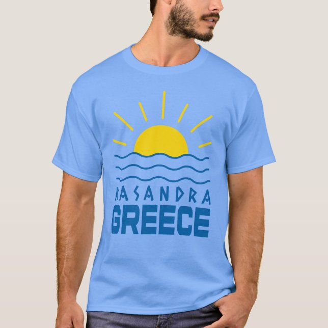 Camiseta Kasandra Sol E Mar Masculino Azul (Frente)