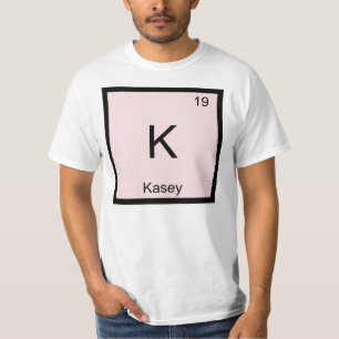 Camiseta Kasey Nome Elemento Químico Tabela Periódica