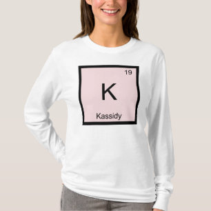 Camiseta Kassidy Nome Elemento Químico Tabela Periódica