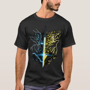 Camiseta Katana do Deus do Trovão de Zenitsu - Relâmpago Az