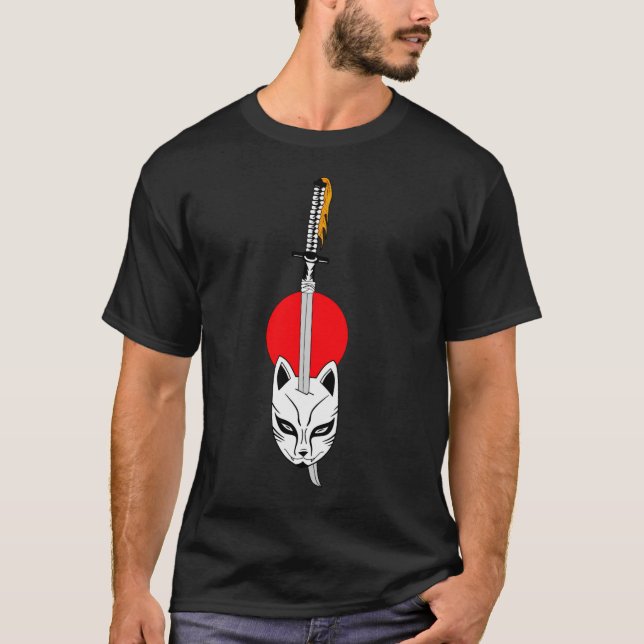 Camiseta Katana e máscara (Frente)