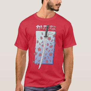 Camiseta Katana - Estilo japonês Cherry Blossom Sakura Japã