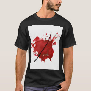 Camiseta katana sangue escuro de Rios de Sangue