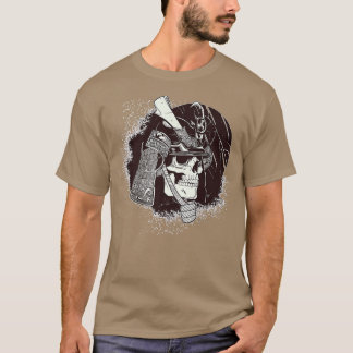Camiseta Katana Skeleton do Gueror Samurai Japonês
