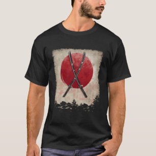 Camiseta Katana Swords no Japão Samurai Encaixam Espadas Ja