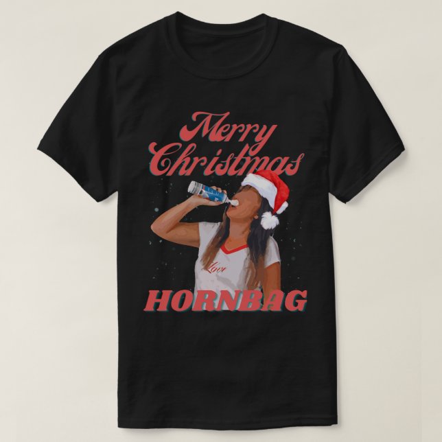 Camiseta Kath e Kim Christmas Cream Hornbag Clássico T-Shi (Frente do Design)