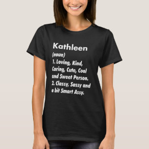Camiseta Kathleen Definição Personalizada Engraçada Id De A