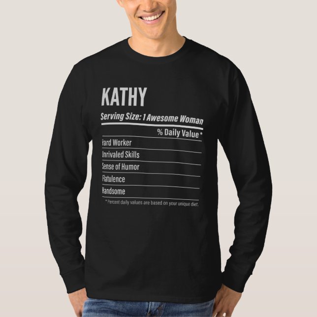 Camiseta Kathy  Nutritional Facts Serving Size Calories (Frente)