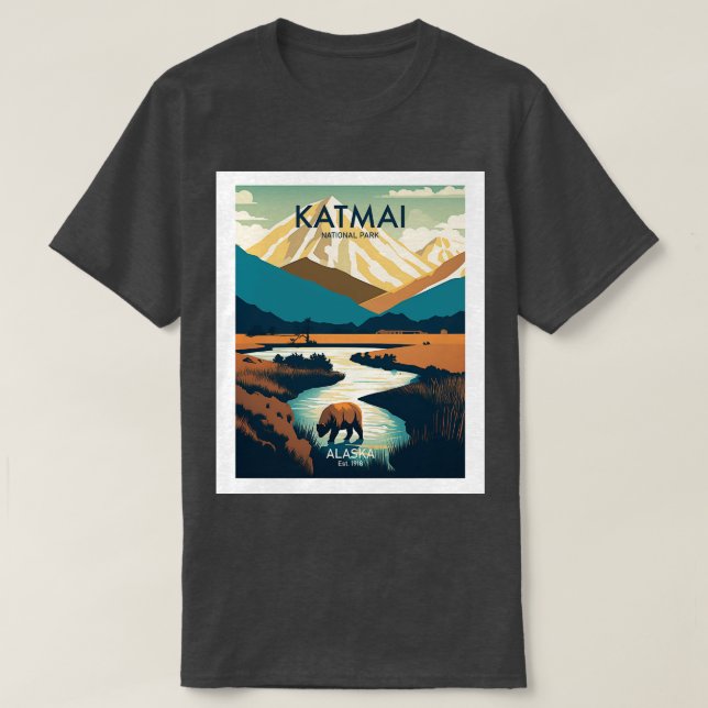 Camiseta KATMAI NATIONAL PARK TShirt 2 (Frente do Design)