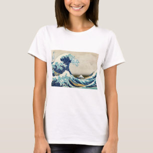Camiseta Katsushika Hokusai - A onda do Excelente de Kanaga
