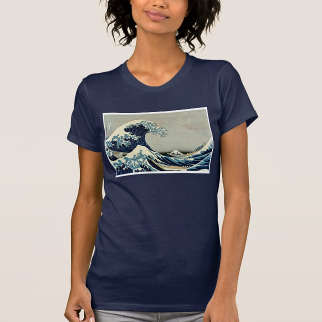Camiseta Katsushika Hokusai é a onda de Excelentes de Kanag (Frente)
