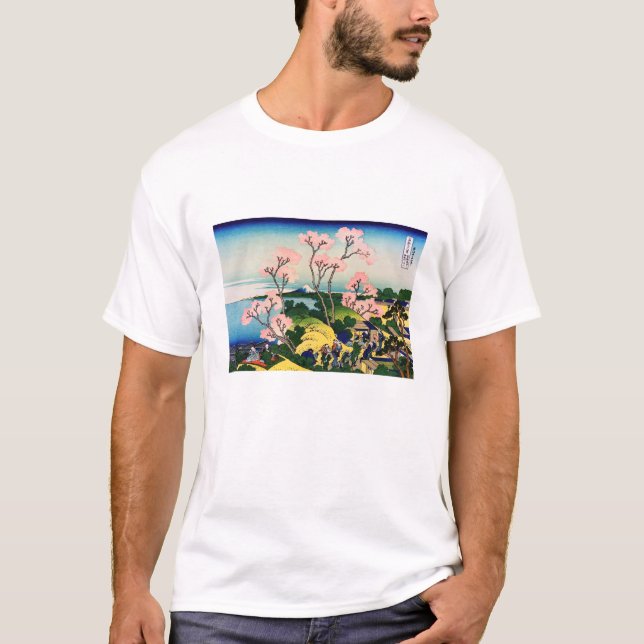 Camiseta Katsushika Hokusai - Gotenyama, Tokaido, Shinagawa (Frente)