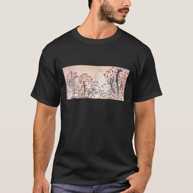 Camiseta Katsushika Hokusai - Monte Fuji Visto Através De C (Frente)