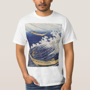 Camiseta Katsushika Hokusai. Ondas oceânicas