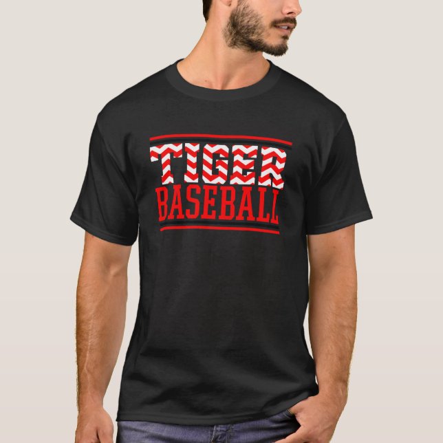 Camiseta Katy Tigers Baseball Versão Zigzag (Frente)