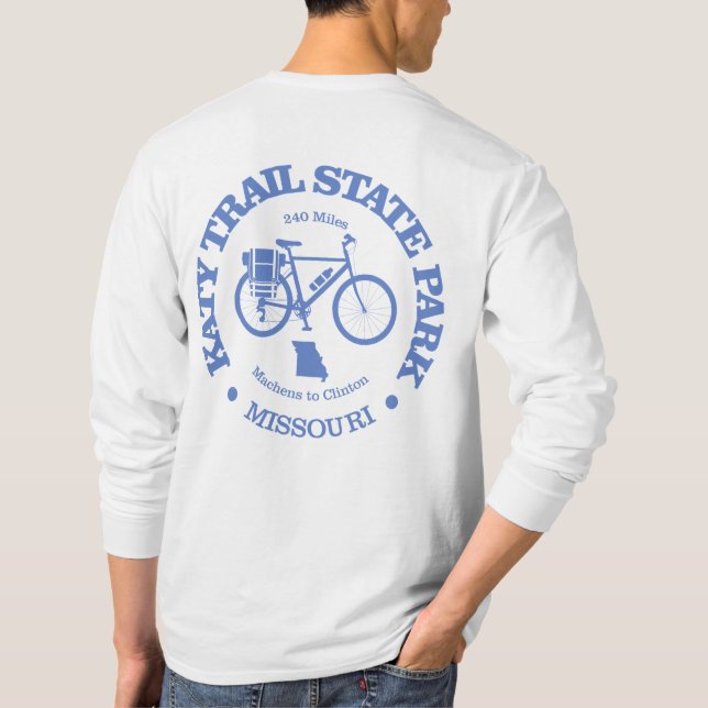 Camiseta Katy Trail State Park (ciclismo) (Verso)