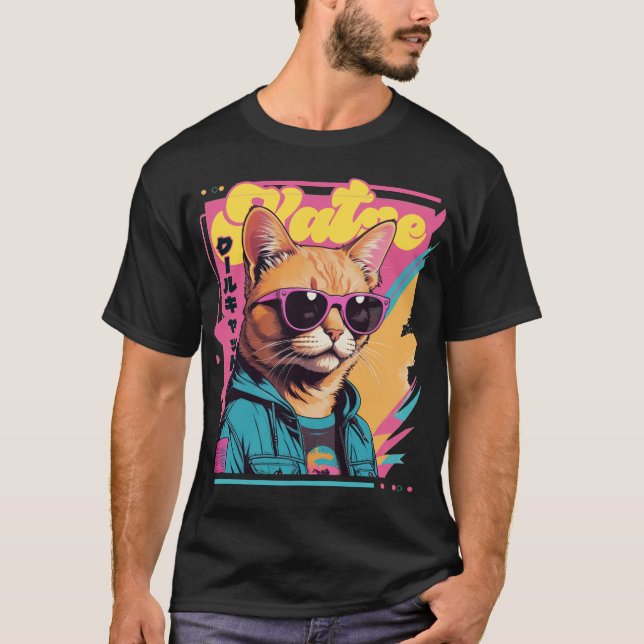 Camiseta katze retrowave (Frente)