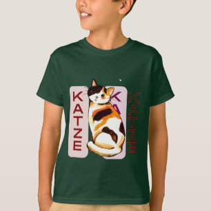 Camiseta Katze, Simples Gato De Dia de os namorados Gato Da