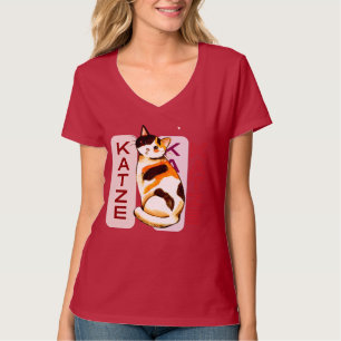 Camiseta Katze, Simples Gato De Dia de os namorados Gato Da