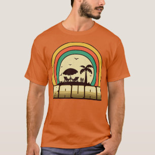 Camiseta Kauai Beach Vintage Retro Sunset Estilo