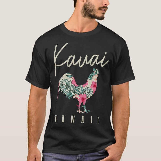 Camiseta Kauai Chicken Hawaii Hibiscus Ilhas Havaianas Sou (Frente)