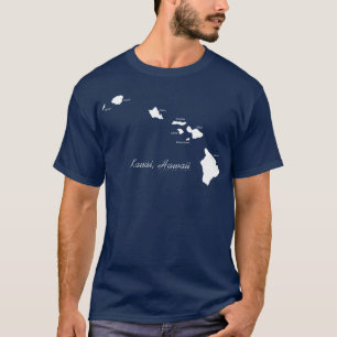 Camiseta Kauai Havaí Com Ilhas Havaianas