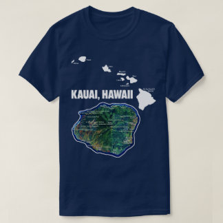 Camiseta Kauai Havaí Com Ilhas Havaianas