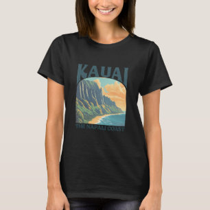 Camiseta Kauai Havaí Costa Na Pali Vintage Praia