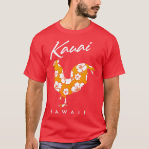 Camiseta Kauai Hawaii Flower Hibiscus Chicken Lover Souveni