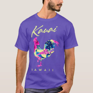 Camiseta Kauai Hawaii Flower Hibiscus Chicken Lover Souveni