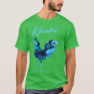 Camiseta Kauai Hawaii Flower Hibiscus Chicken Lover Souveni